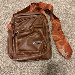 JINGPIN Brown Men's Messenger Bag